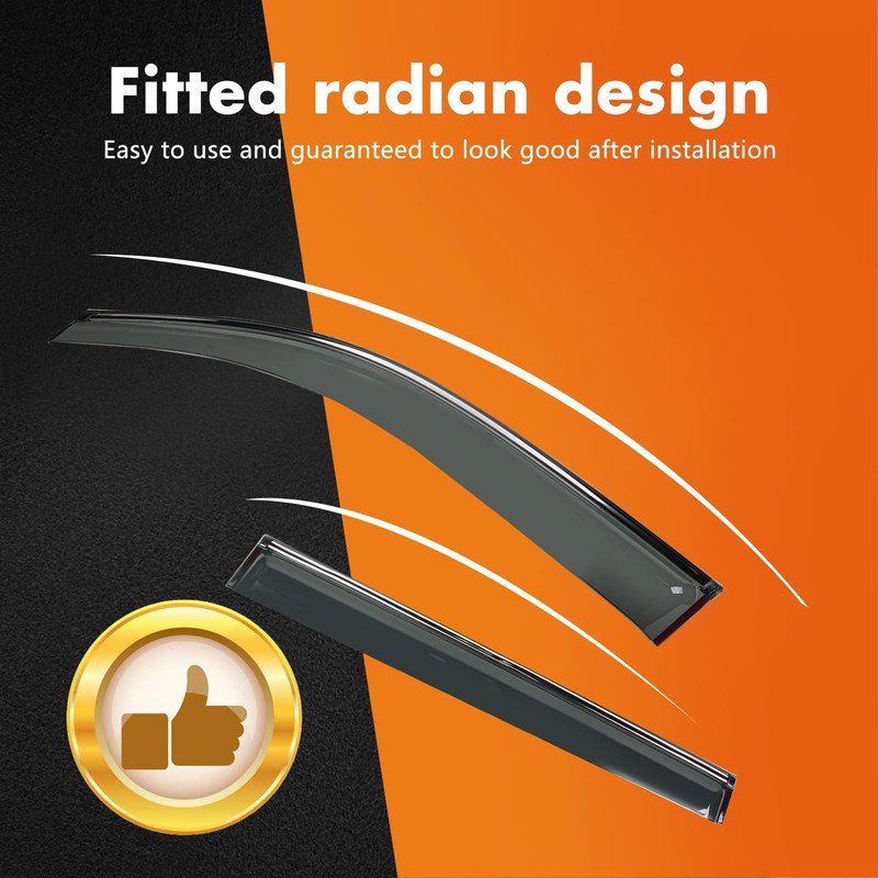 WGGDRAQQ 4Pcs Window Visor Rain Guard Deflector for Acura MDX