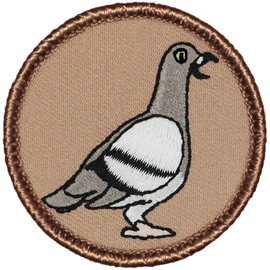 Pigeon Patrol Patch - 2" Diameter Round Embroidered Patch (Sew-on)