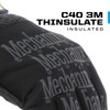Mechanix Wear ColdWork Original Winter Safety Work Gloves (XX-Large, Black/Grey)
