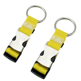 Clair & Gina Backpack, Belt, One-touch Belt, Nylon, Convenient Travel Goods, Free Both Hands, Adjustable, Accessory Fastening Belt, Business Trips, Travel, Set of 2 (Yellow), yellow