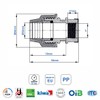 SmartProduct PP Coupling MDPE 32 mm x 1 Inch with