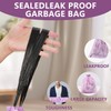 50-Pack 4 Gallon (15L) Drawstring Bin Liners | Colourful Lavender-Printed