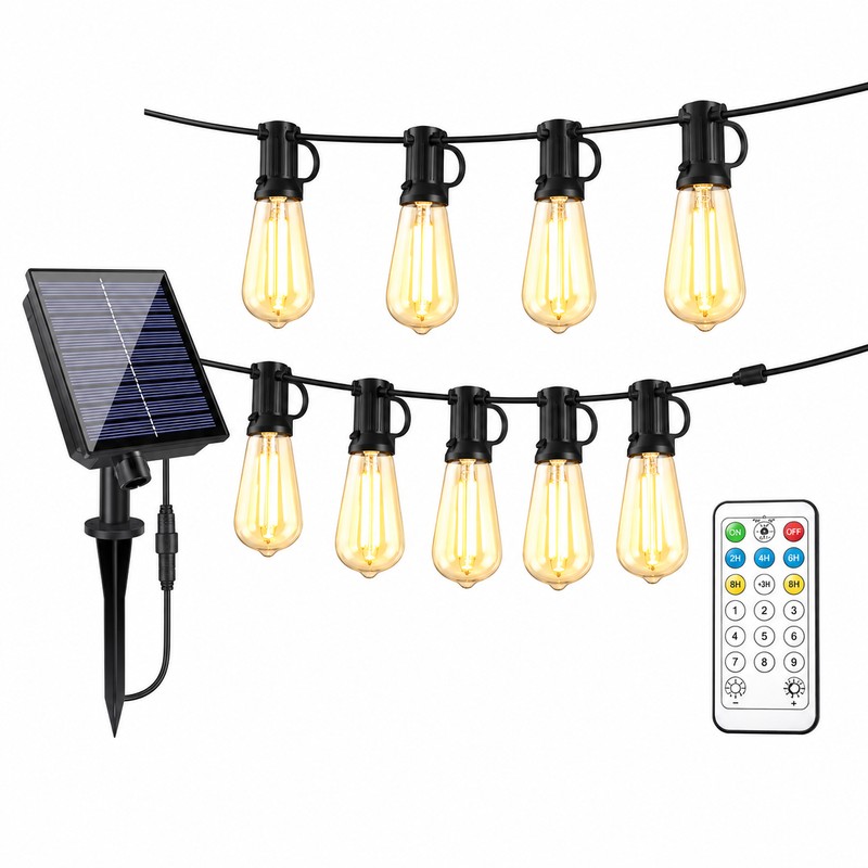 Solar String Lights for Outdoor Décor – Shatterproof Waterproof Patio