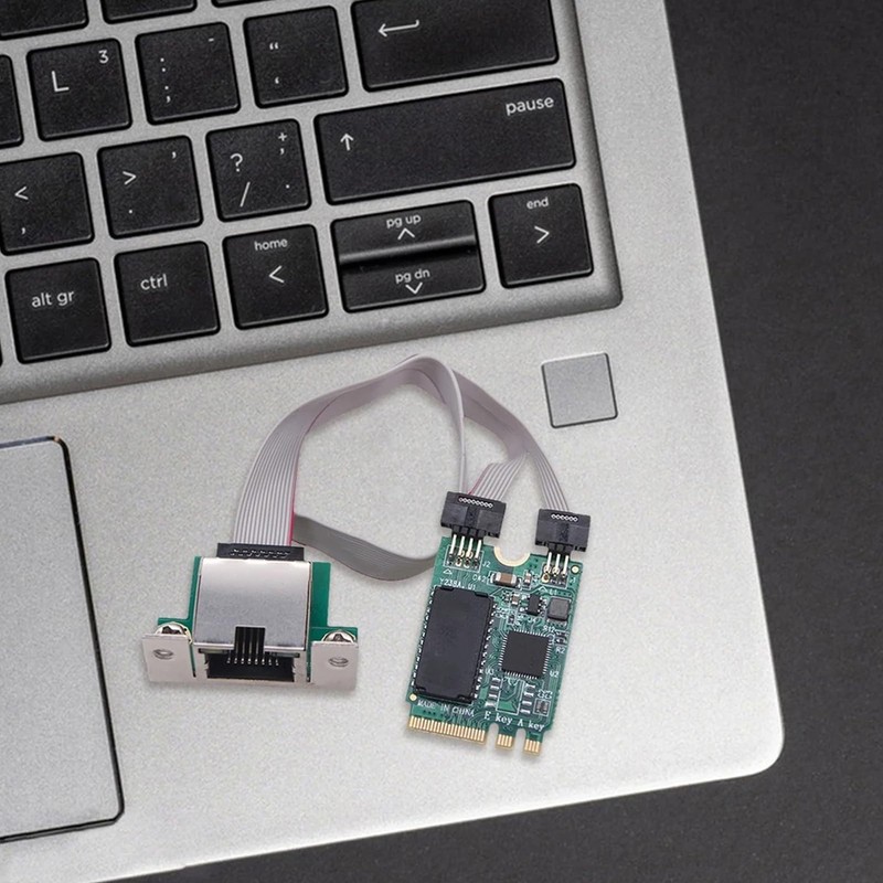M.2 A+E Key 2.5G Ethernet Adapter, RJ45 Gigabit Ethernet Network
