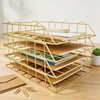 JIARI 4 Pack Desk Organizer Stackable Letter Tray Paper Organizer,