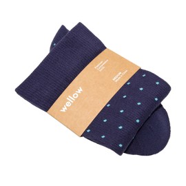 Wellow Knee High Compression Socks for Men & Women | 18-25 mmHg Made with Viscose from Bamboo | Nurses & Pregnancy Support | Relieves Swelling | Regular, LG, Eclipse Maui Dot