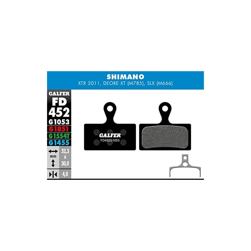 Shimano FD452 Brake Pads, Unisex Adult, Estándar XTR 2011, Deore