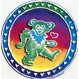 Peacemonger Dye The Sky Tina Carpenter Batik Grateful Dead Bear Art Decal Window Sticker
