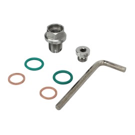Self Tapping Oil Pan Thread Repair Kit, Stainless Steel Self Tapping Oil Pan Thread Repair Kit Oversize Piggyback Drain Plug with O-Ring,And Hexagonal Wrench (M12.1-1.5x15mm)
