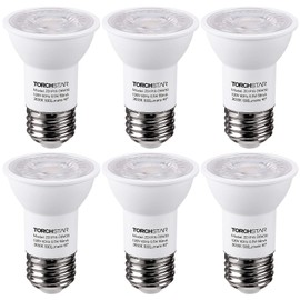 TORCHSTAR PAR16 LED Bulb, UL Listed Dimmable Spot Light, 40° Beam Angle, 500LM Track Spotlight, 50W Equivalent Track Light Bulbs, 3000K Warm White, E26 Medium Base, Damp Rated, Pack of 6