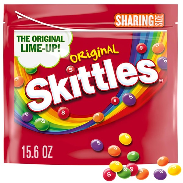 Skittles, Original Candy Sharing Size Bag, 15.6 oz