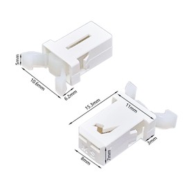 Young Wolf 10 x Touch Top Lid Trash Can Locking Locking Plastic Replacement Replacement Compatible with Brabantia from 3 to 50 Litre Touch Lid Trash Can Car Sunglasses Holder Set (White)