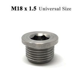 HYAT O2 Oxygen Sensor Plug, Standard M18 x 1.5 Universal Size Fit with Inner Hex Head,Suitable for Automotive, Motorcycle, and Marine Replacement O2 sensors, drains, exchangers, headers-2 PCS