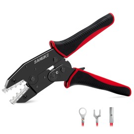Sanuke Crimping Tool For Non-Insulated Wire Connectors-AWG 22-6 Ratcheting Wire Terminal Crimper-Electrical Crimping Tool for Non-Insulated Connectors