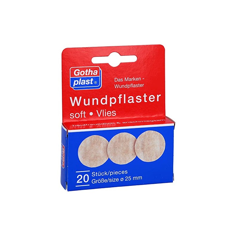 Gothaplast Soft Fleece Wound Plasters Diameter 25 mm Pack of