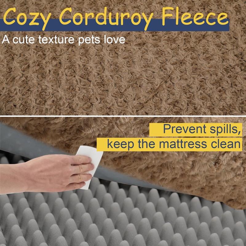 Orthopedic Dog Bed for Large Medium Sized, Washable Memory Foam