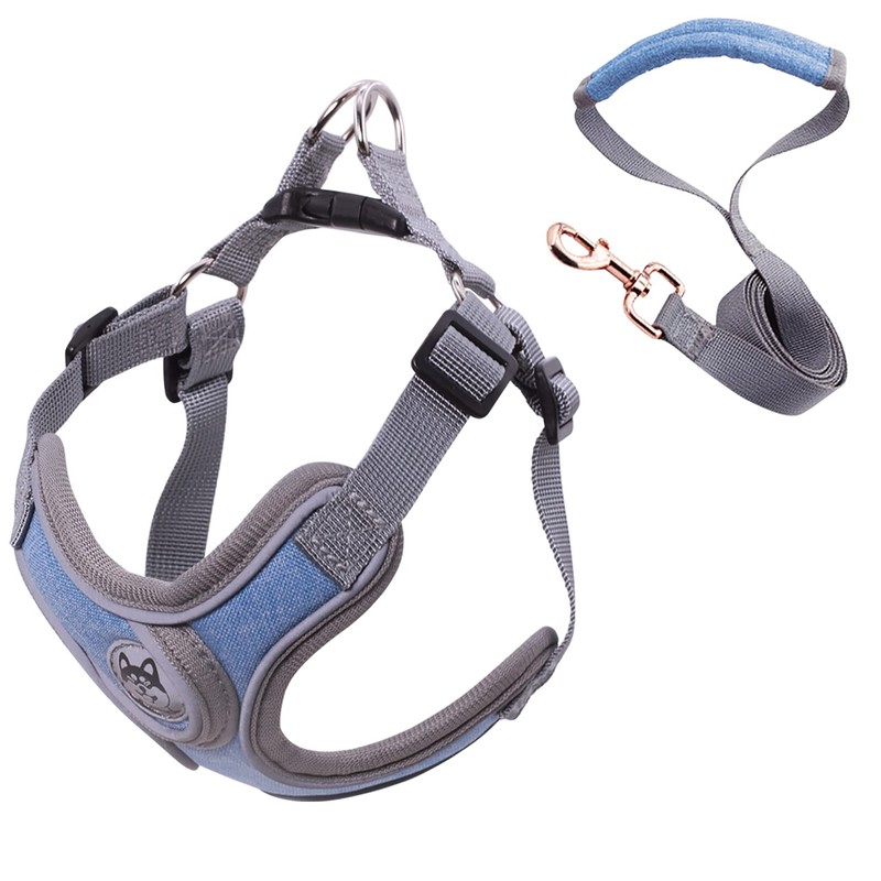 Wocharm Dogs Breathable Harness with Leash Adjustable Outdoor Walking Pet