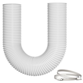 Yrichtra Tubo Flessibile Ventilazione Ø75mm x 2.5m, 5 Strati Alluminio PVC, Isolamento Termico, Riduzione Rumore, con Fascette, per Condizionatore, Asciugatrice e Cappa Cucina, Bianco