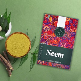AATMANA Neem Powder, Azadirachta Indica, Neem Leaf Powder, Skincare, Skincare, Healthier and Thicker Hair, Ideal for All Hair and Skin Types, Size 100g