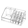 HIRAISM Cosmetics Storage Acrylic Box Stand Cosmetics Accessory Organizer, Clear