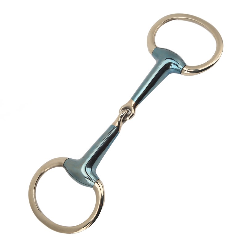 125mm Equine Mouth Snaffle Stainless Steel Electroplated Ring Bit Jointed