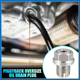 A ABSOPRO 1 Set M14.1-1.5 x 15mm Car Oversize Piggyback Oil Drain Plug Kit Item Replacement