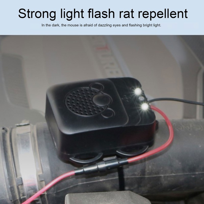 Ultrasonic Mouse Repeller 12V Professional Strong Strobe Light Electronic Car