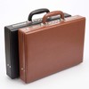 Hard Attache Expandable Briefcases/Mens Hard-sided Laptop Brief Case with Combination