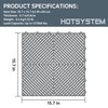 HOTSYSTEM Durable Polypropylene Interlocking Modular Garage Floor Tiles, Versatile Interlocking