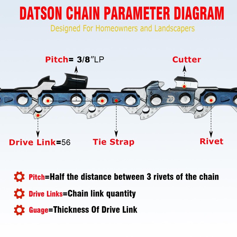 16" Chainsaw Chain Replacment for Echo CS-310, CS-330T, CS-346, CS-352,