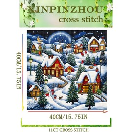 Xinpinzhou Cross Stitch Set Pre-Printed Embroidery Templates Embroidery Pictures Pre-Printed Cross Stitch Embroidery Kits Embroidery Kit Christmas Cross Stitch Embroidery Kit Embroidery Set Embroidery