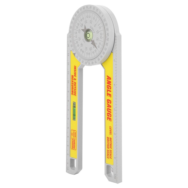 360 Degree Angle Gauge DIY Protractor Goniometer Inside Outside Measuring