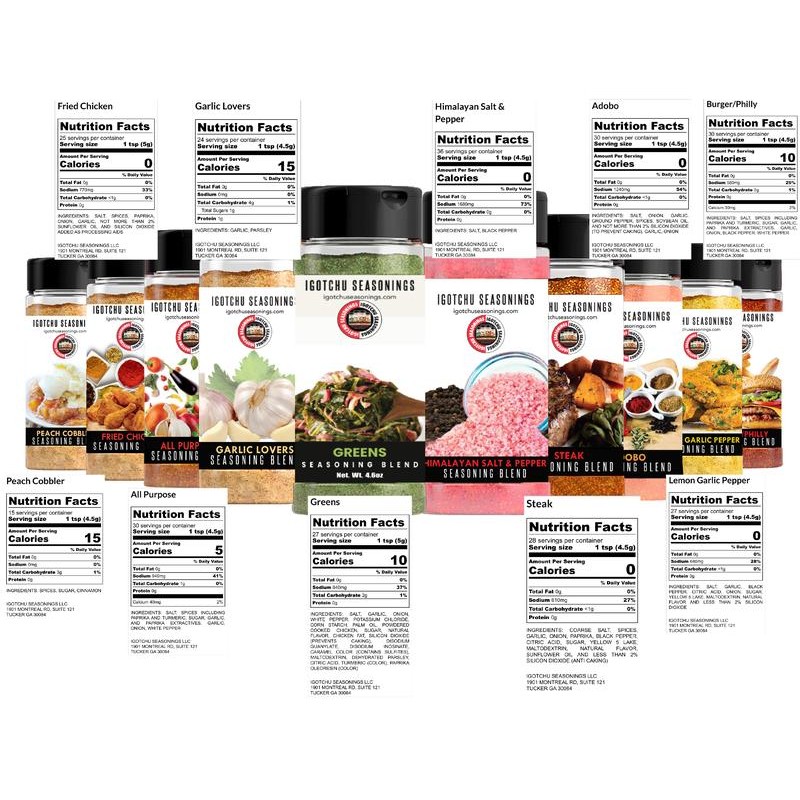 Top Ten Bundle, Igotchu Seasonings—Flavorful Spice Blend Bundle Garlic Chicken