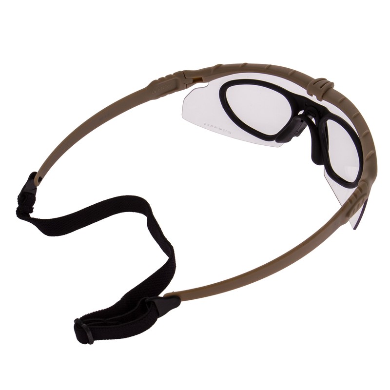 Nuprol Battle Pro Eye Protective Airsoft Glasses; Tan; Lens Insert