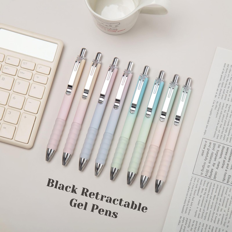 Aisibeiger Gel Pens Fine Point 0.7mm Black Ink Gel Pen
