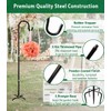 Artibear Adjustable Outdoor Shepherd Hook Stand with 5 Prong Base,