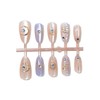 30pcs HandmadePress On Nails Medium Fake Nails with 3D Gold