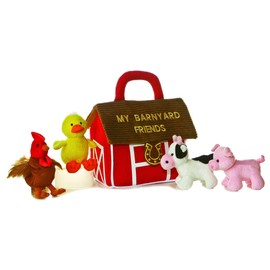 Aurora® Engaging Baby Talk™ My Barnyard Friends II™ Baby Stuffed Animal - Sensory Delight - Interactive Learning - Multicolor 8 Inches