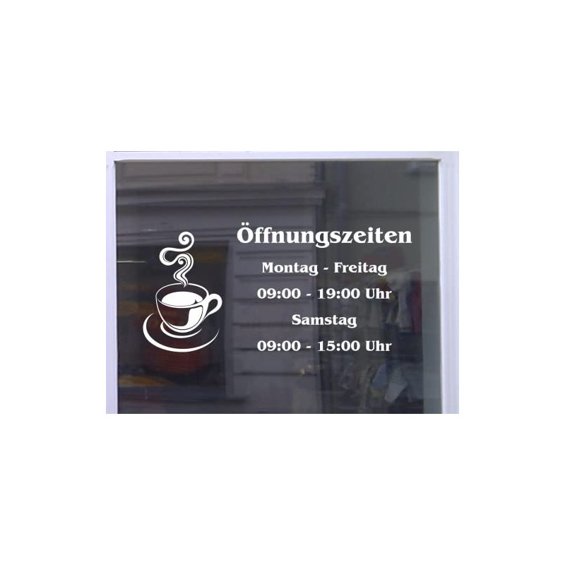Don Cappello Opening Hours Cafè Shop Window Lettering Sticker Advertising