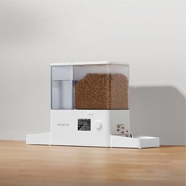 Rojeco 2-in-1 Automatic Cat Feeder and Water Dispenser, 5L Food Capacity, 3.5L Water Capacity