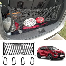 for Kia Sportage Telluride Envelope Style Truck Bed Cargo Net - Fits 2020-2025 Sportage Telluride Accessories Cargo Net for Pickup Truck Bed - Heavy Duty Carabiners