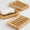 Kandid Teak Wood Soap Dish, Single Pack Waterproof Self Draining