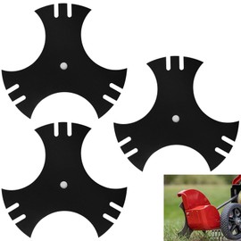 3Pack 375-411 Star Edger Blade 1/2" Center Hole Compatible with S-tens Edger, Craftsman Walk Behind Edger 3-Ppoint Star-Slotted Blade for Lesco 050568 fits Most Edger