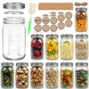 Yokodaza 32 oz Wide Mouth Mason Jars with Airtight Lids