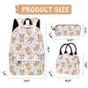 Scovotec Corgi Cute 3PCS Backpack Set for Teens Elementary Middle