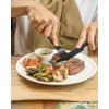 20-Piece Black Silverware Set, Ollex Stainless Steel Hammered Flatware Cutlery