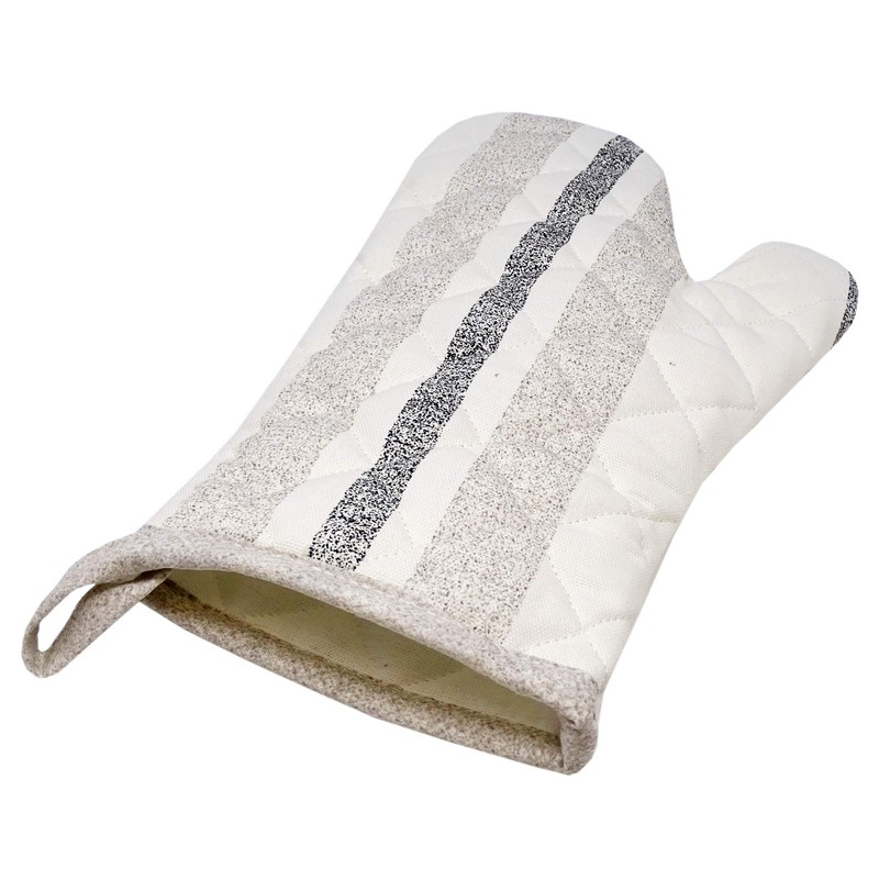 Lashuma 2 x baking gloves, cotton, barbecue gloves, rustic beige