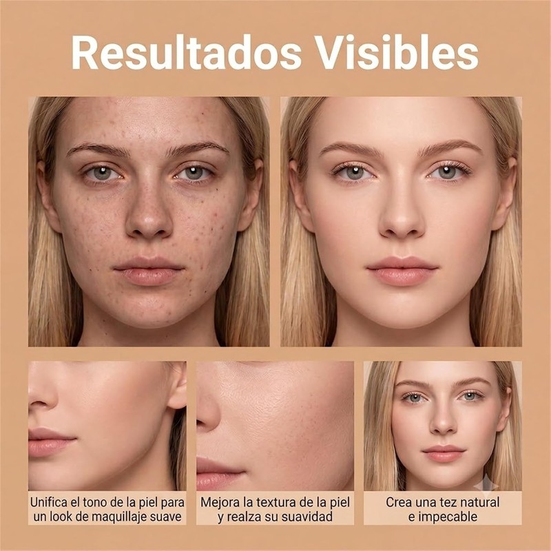 Base de Maquillaje Coreana que Cambia de Color para Pieles