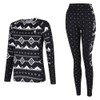 Dare2B Women's Exchange III Base Layer Set, Black Fairisle Print,