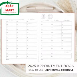 ZICOTO Beautiful 2025 Appointment Book Planner - Sturdy Linen Daily Planner & Weekly Ca